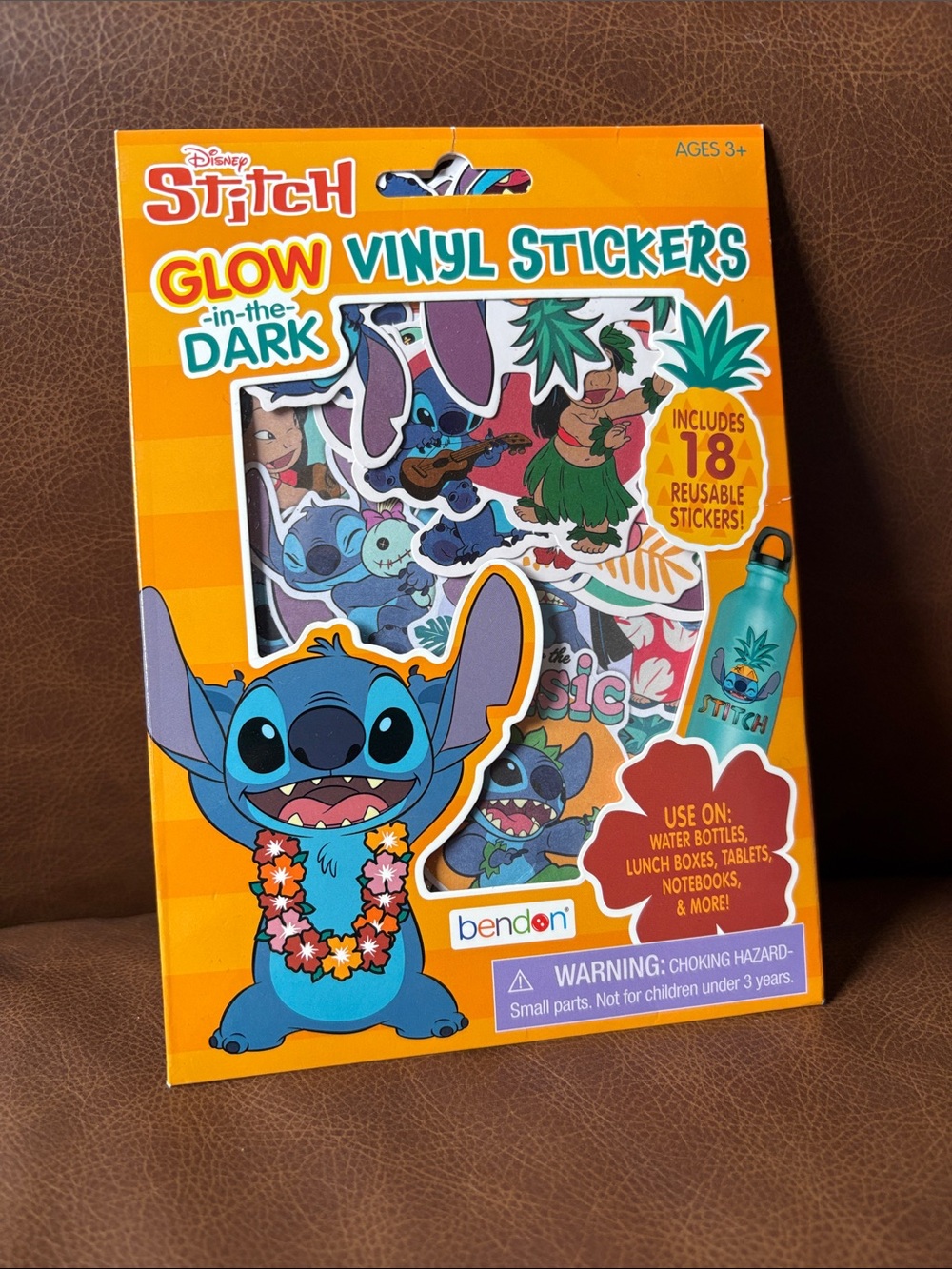 Disney Stitch Glow Vinyl Sticker 18 pc Set